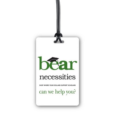 Full Color Write On Tag w/ Flexible Plastic Loop Strap (Rectangle 4"x6")