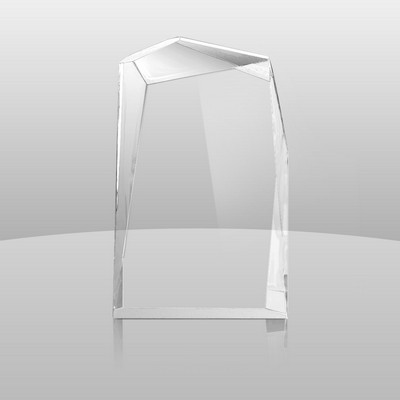 Color Etched Heavy Jewel Bevel Award (7"x5"x1 1/4")