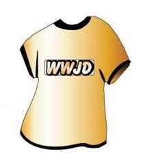 WWJD T-Shirt Mighty Mini Magnet