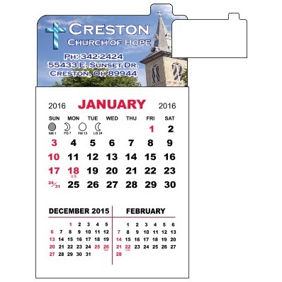 3-Month Magnet Mini Calendar Pad w/Top Tab
