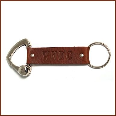 Leather Strap & 12" Chain W/Foil Imprint