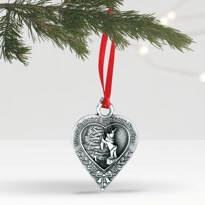 3D Ornament-Heart (2" x 1.75")