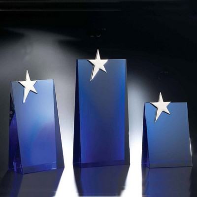6" Performer Blue Crystal Star Award