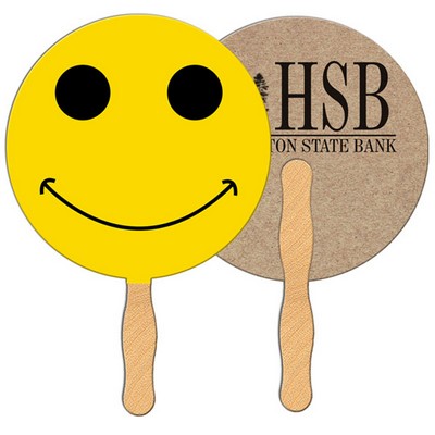 Smiley Face Recycled Hand Fan