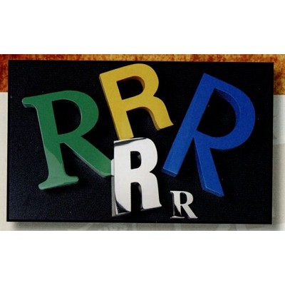 Reverse Channel Fabricated Stainless Finish 10" Letters w/ 1" Depth