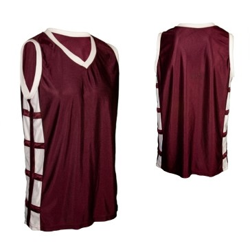 Women's Cool Mesh Jersey Shirt w/ Contrast Criss Cross Side Panel & Piping