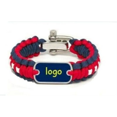 Survival Bracelet with Metal Plate