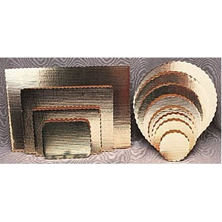 Single Wall Rectangular Gold Cake & Pizza Pad (26"x18")
