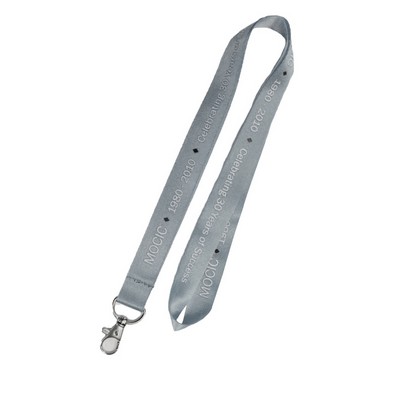 3/4" Silver Gray Nylon Lanyard (20 Mil)