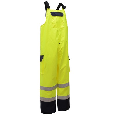 Premium Class E Rain Bib Overalls w/Cargo Pockets
