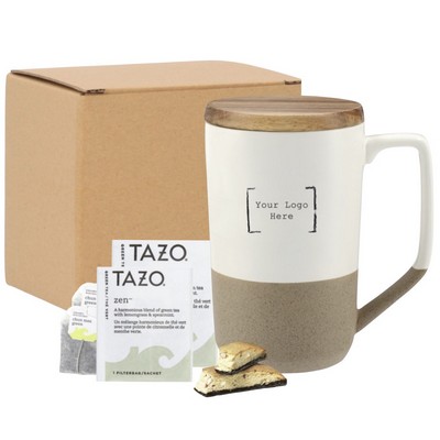 Ceramic Mug w/Tea and Cookies