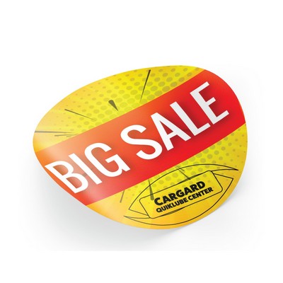 1" dia. Kwik-Ship White Removable Digital Print Circle Decal
