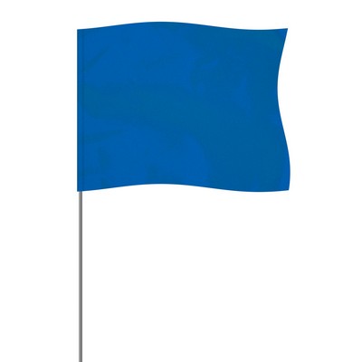 Blue 4" x 5" Marker Flag on a 36" Wire
