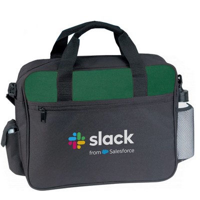 Deluxe Briefcase Green-black tow tone * Close out special