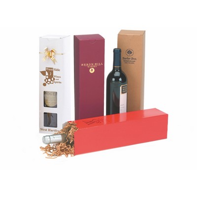 Matte Colored One Piece Wine Gift Box (3 1/2"x 3 1/2"x 13 1/2")