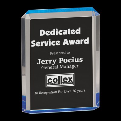 Blue Premier Acrylic Award (4¾"x7½")
