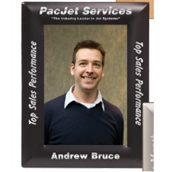 Black Metal Engraved Photo Frame (7 1/4"x 9 1/4")