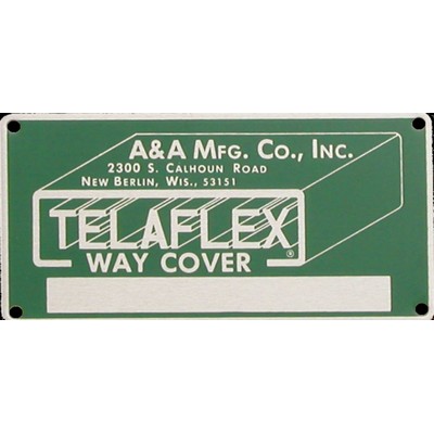 .032 Anodized Aluminum Name Plate greater than 6 Sq. In. up to 9 Sq. Inches