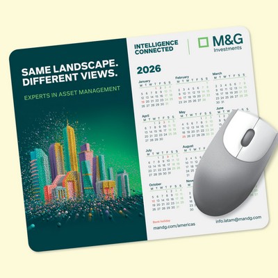 Vynex® DuraTec® 8"x9.5"x1/8" Hard Surface Calendar Mouse Pad