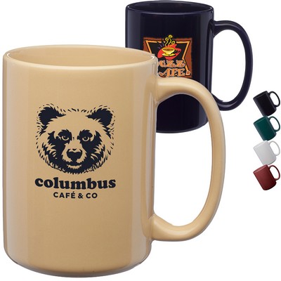 15 oz Large Classic Ceramic Coffee Mug w/Custom Imprint