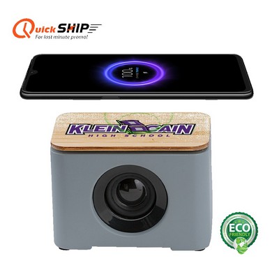 Tulare Eco-Friendly Cement & Bamboo Speaker and Wireless Charger