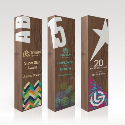 Walnut Award 12" Rectangular - Metal Band