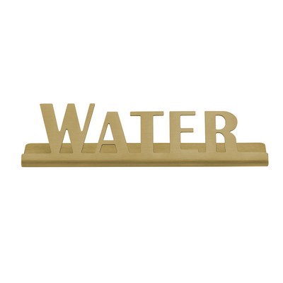 Laser Cut Vintage Gold Table Sign (Water)