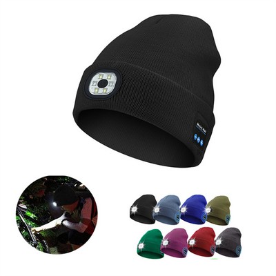 Wireless Beanie Hat With Light And Speaker