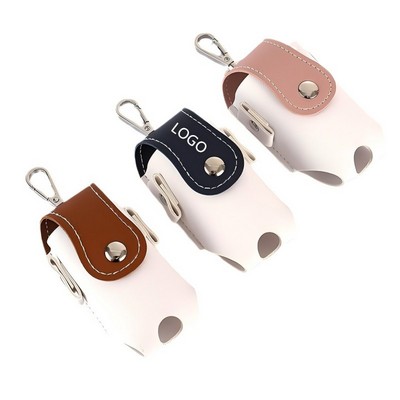 Dual-Capacity PU Leather Golf Ball Waist Pouch with Tee Loops
