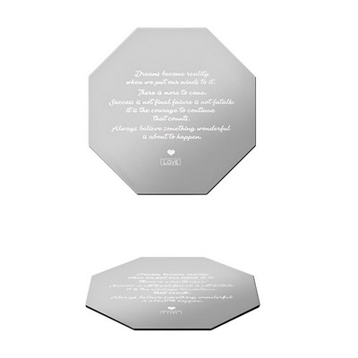 Silver Stainless Steel with EVA Base Coaster