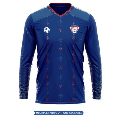 Sublimation Long Sleeve Soccer Jersey - Mesh Options