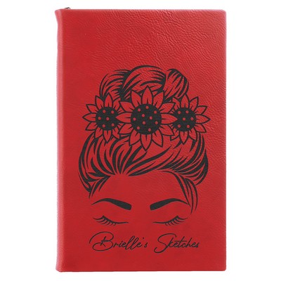 Leatherette Sketch Book with Unlined Notepad
