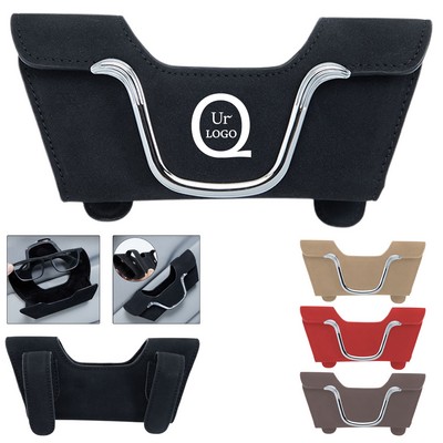 Clip-On Car Visor Sunglasses Holder