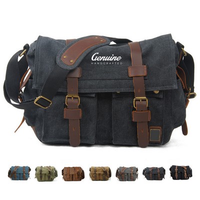 Water-repellent Canvas Messenger Bag