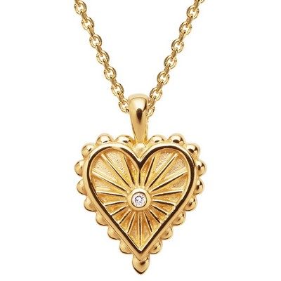 Jilco Inc Diamond Starburst Heart Necklace