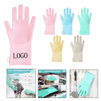 Silicone Pet Grooming Finger Gloves