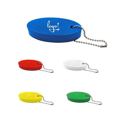 Oval Float Foam Keychain