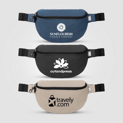 Helsinki rPET Anti-Theft Hook-Zip Waist Bag – 2L - Silkscreen