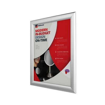 8 1/2" x 11" Plastic Snap Frames, Silver