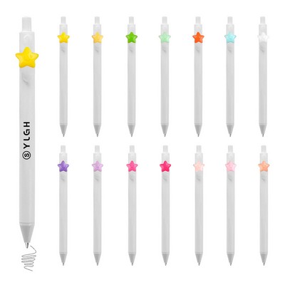 Click Activated Pen With Small Smile Star