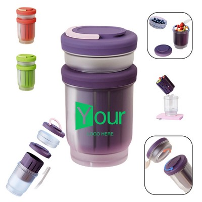 Fruit Salad Storage Cup with Lids and Fork