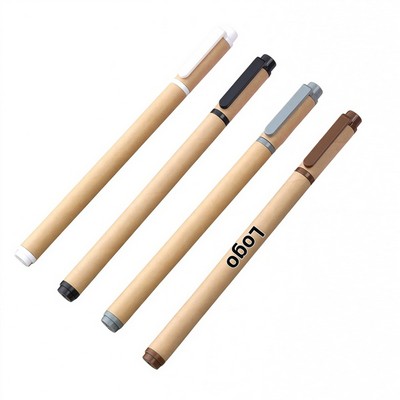 Push-Action Pen with Biodegradable Kraft Paper Barrel for Eco Friendly Branding