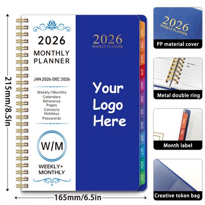 2026 Weekly and Monthly Planner Calendar