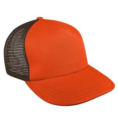 Contrast Mesh Back Brushed Front Slide Buckle Trucker