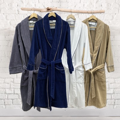 Shawl Collar White Robe (46" - 39 oz)