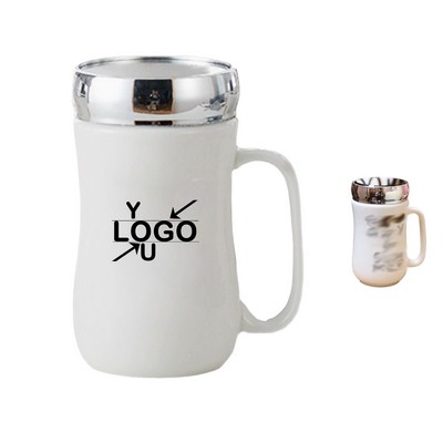 Ceramic Mug with Mirror Lid