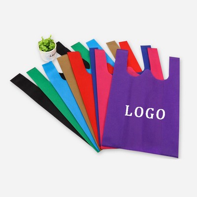 Non-Woven Vest-Style Shopper Tote Bag 15.7''Lx25.6''Hx7''D