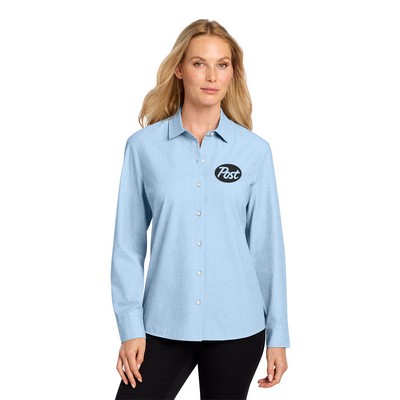 Mercer+Mettle® Women's Long Sleeve Stretch Embroidered Woven Shirt