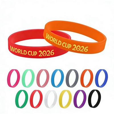 Silicone Wristband Bracelet W/ World Cup Theme