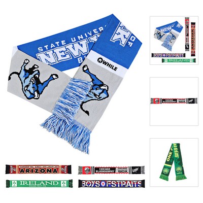 Spandex Knitted Scarf With Fringe